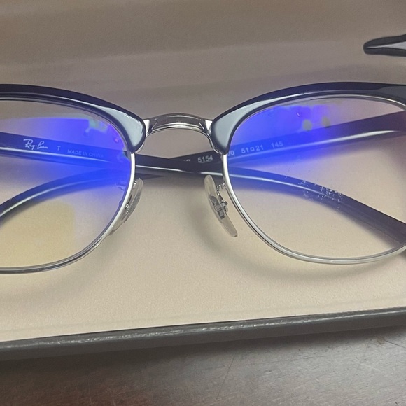 Ray-Ban RB 5154 Clubmaster Eyeglasses Black Acetate and Metal Bridge/Lower rims - Picture 12 of 13